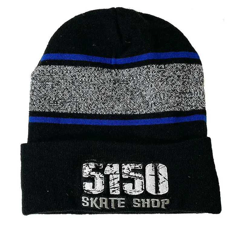 5150 Skate Shop Striped Collar Beanies