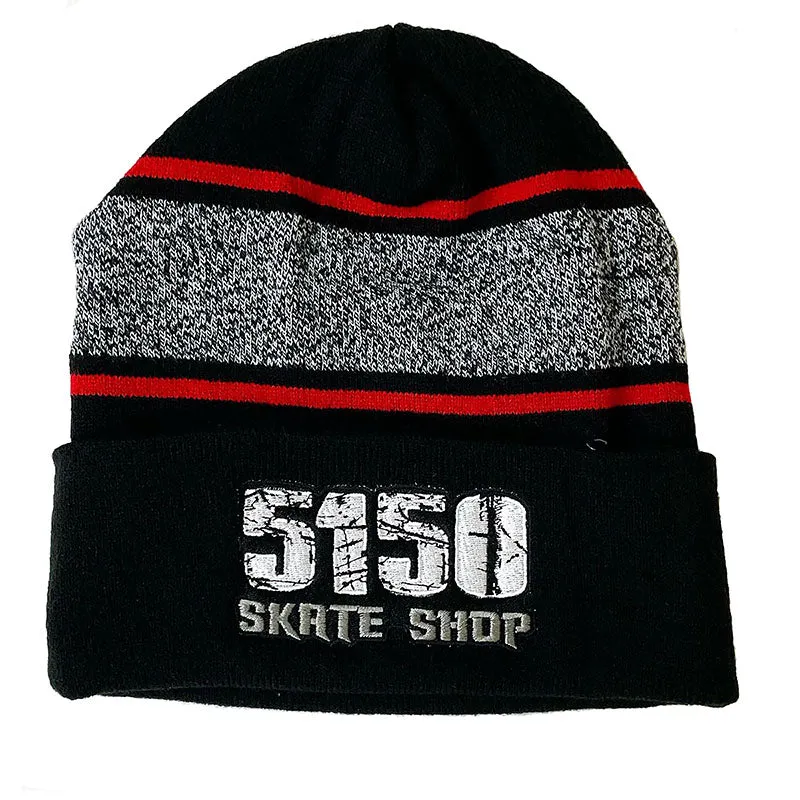 5150 Skate Shop Striped Collar Beanies