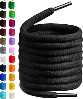 BIRCH's Oval Shoelaces 27 Colors Half Round 1/4" Shoe Laces 4 Different Lengths