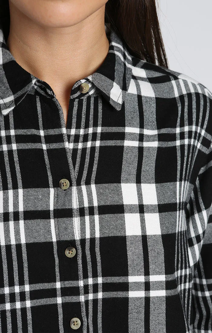 JACHS GF Black Plaid Flannel
