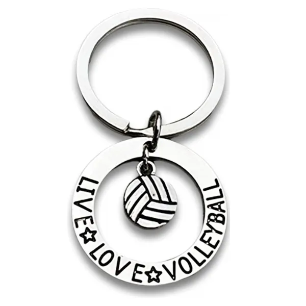 Live Love Volleyball Keychain