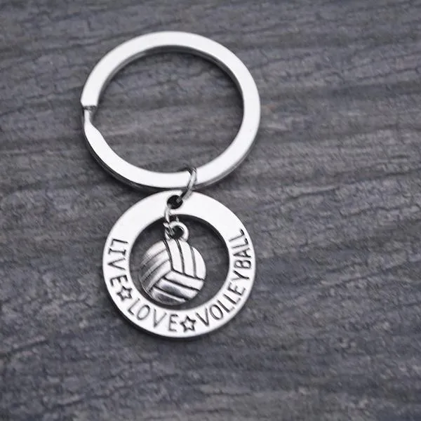 Live Love Volleyball Keychain