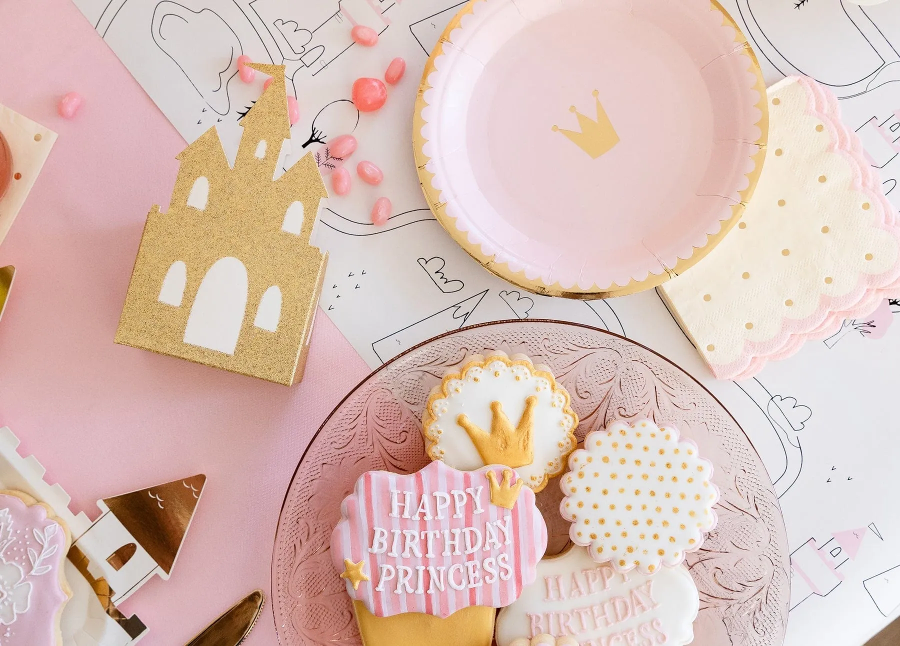 Princess Crown Party Plates x 8