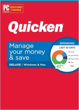 Quicken Deluxe Personal Finance  Manage your money and save  1-Year Subscription (Windows/Mac)
