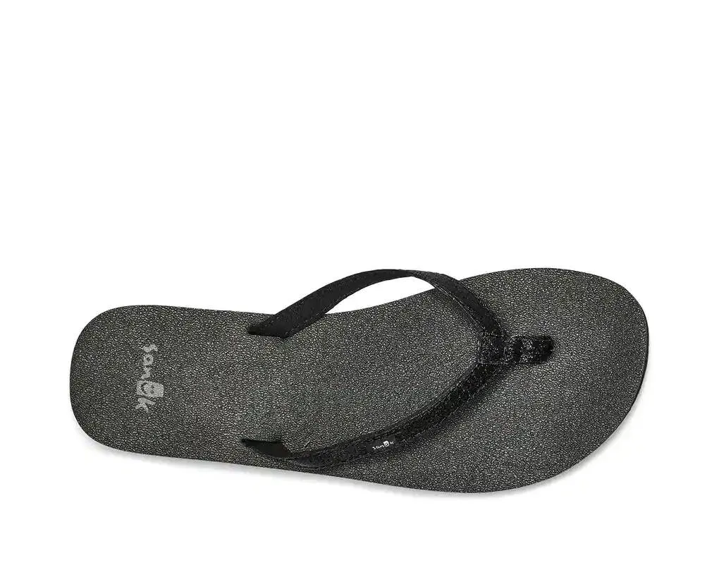 Sanuk Womens Yoga Joy Sparkle Black Sparkle