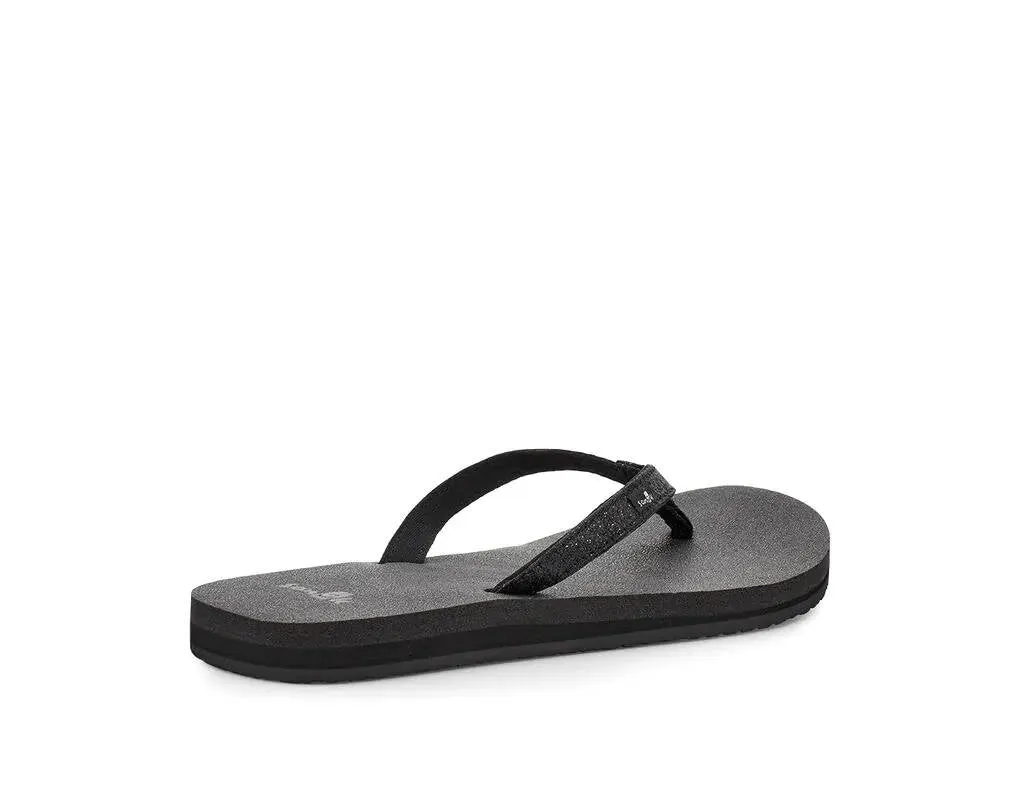 Sanuk Womens Yoga Joy Sparkle Black Sparkle