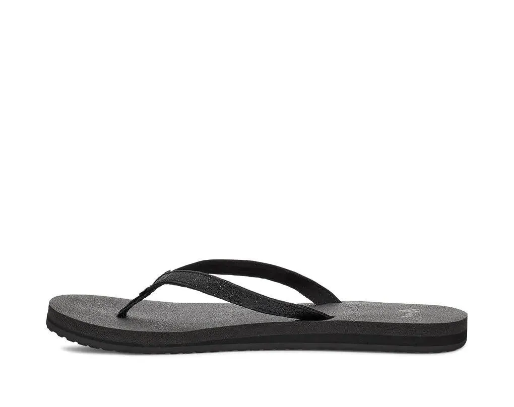 Sanuk Womens Yoga Joy Sparkle Black Sparkle