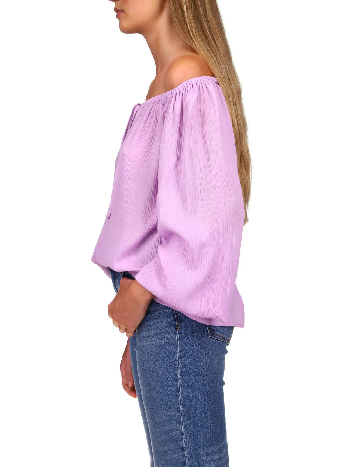 Tie Ballet Neck Blouse