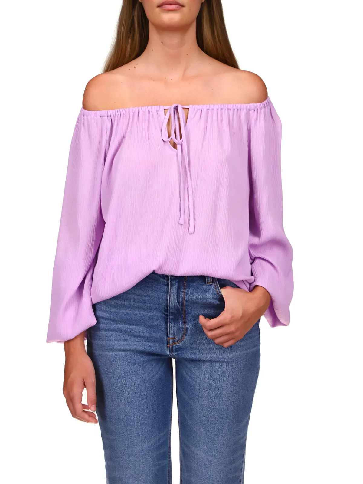 Tie Ballet Neck Blouse